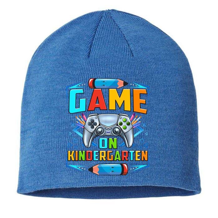 Game On Kindergarten Funny Back To School Video Games Cool Gift Sustainable Beanie