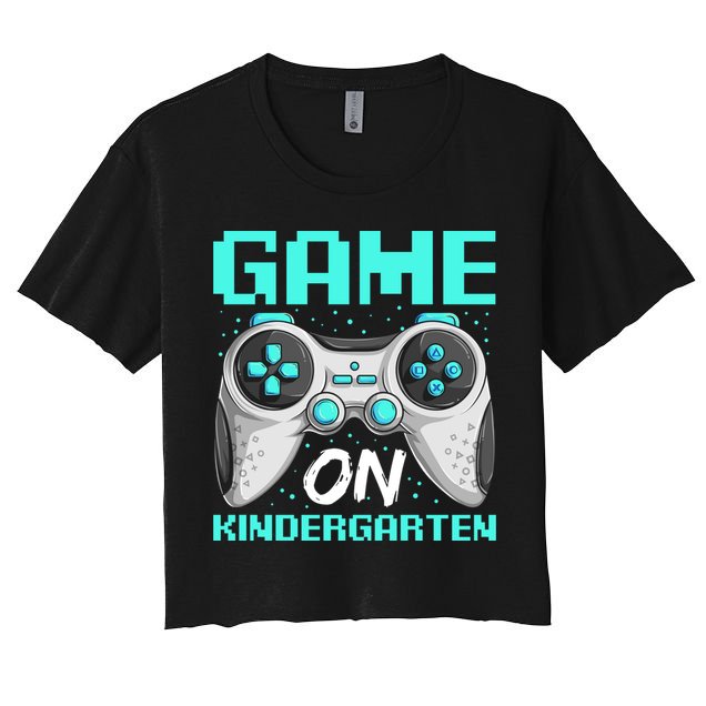 Game On Kindergarten Cute Gift Back School Video Gamer Gift Crop Top