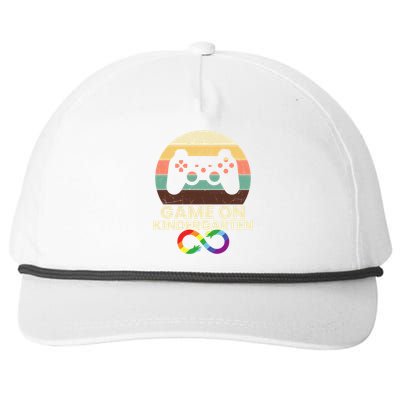 Game On Kindergarten! For A Cool Gamer With Autism Disorder Gift Snapback Five-Panel Rope Hat