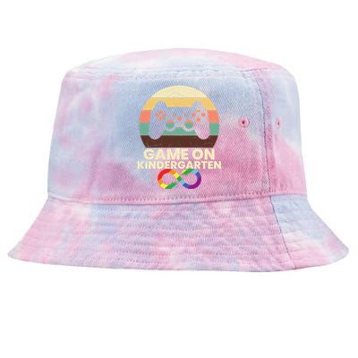 Game On Kindergarten! For A Cool Gamer With Autism Disorder Gift Tie-Dyed Bucket Hat