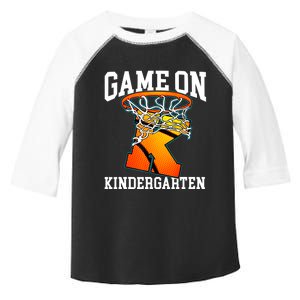 Game On Kindergarten Basketball Back To School Student Boy Toddler Fine Jersey T-Shirt