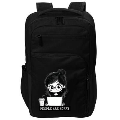 Geeky On Laptop Introvert Cute Gaming Tech Lover Funny Gift Impact Tech Backpack