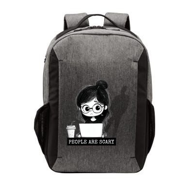 Geeky On Laptop Introvert Cute Gaming Tech Lover Funny Gift Vector Backpack