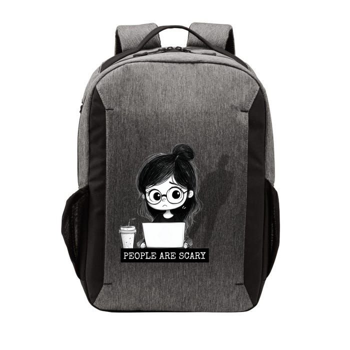 Geeky On Laptop Introvert Cute Gaming Tech Lover Funny Gift Vector Backpack
