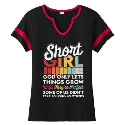 God Only Lets Things Grow Short People Funny Short Ladies Halftime Notch Neck Tee