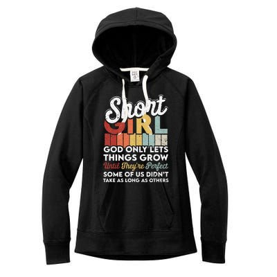 God Only Lets Things Grow Short People Funny Short Women's Fleece Hoodie