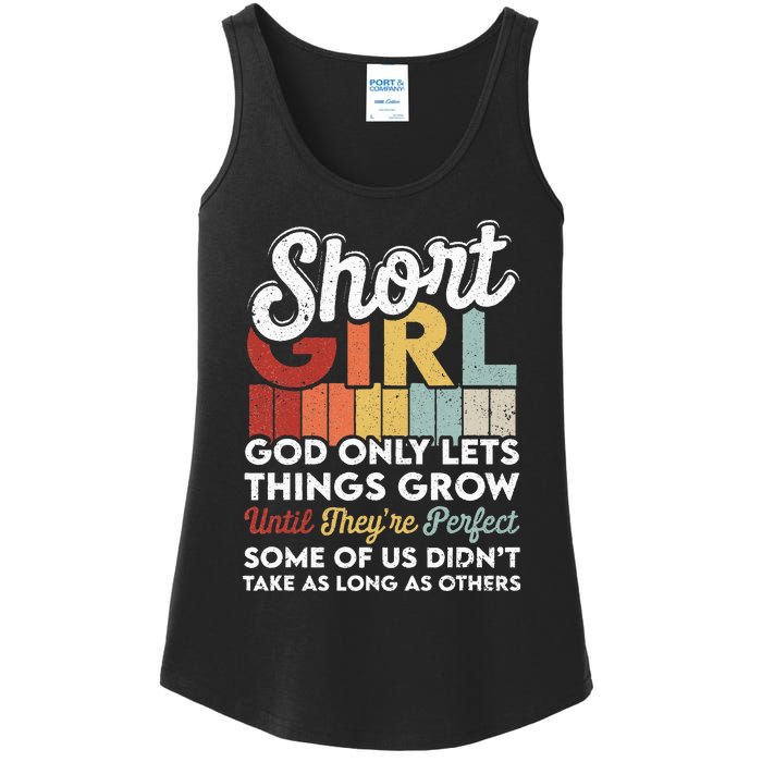 God Only Lets Things Grow Short People Funny Short Ladies Essential Tank