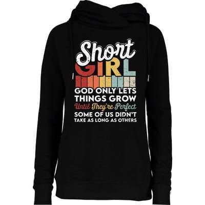 God Only Lets Things Grow Short People Funny Short Womens Funnel Neck Pullover Hood