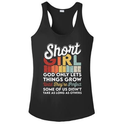 God Only Lets Things Grow Short People Funny Short Ladies PosiCharge Competitor Racerback Tank