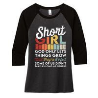 God Only Lets Things Grow Short People Funny Short Women's Tri-Blend 3/4-Sleeve Raglan Shirt