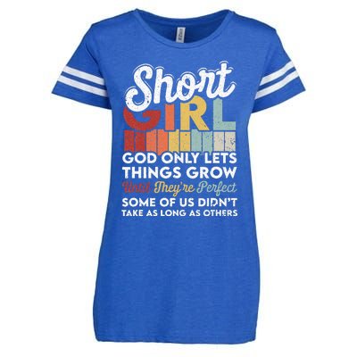 God Only Lets Things Grow Short People Funny Short Enza Ladies Jersey Football T-Shirt