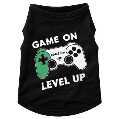 Game On Level Up Video Gamer Gift Doggie Tank