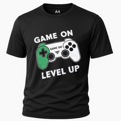 Game On Level Up Video Gamer Gift Performance Shirt