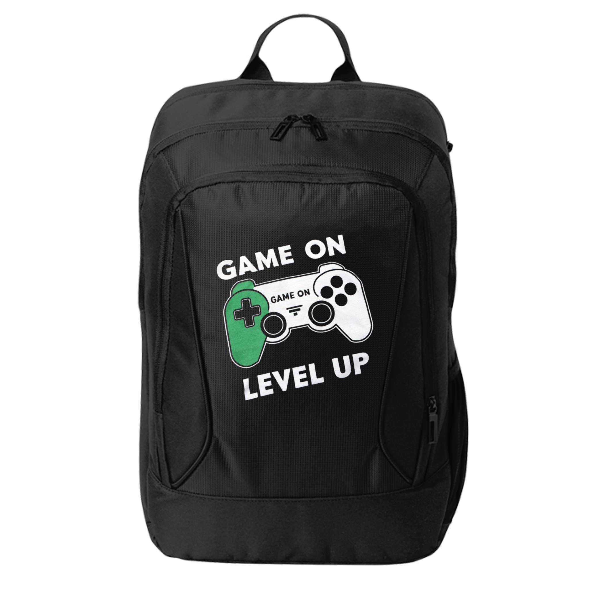 Game On Level Up Video Gamer Gift City Backpack