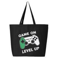 Game On Level Up Video Gamer Gift 25L Jumbo Tote
