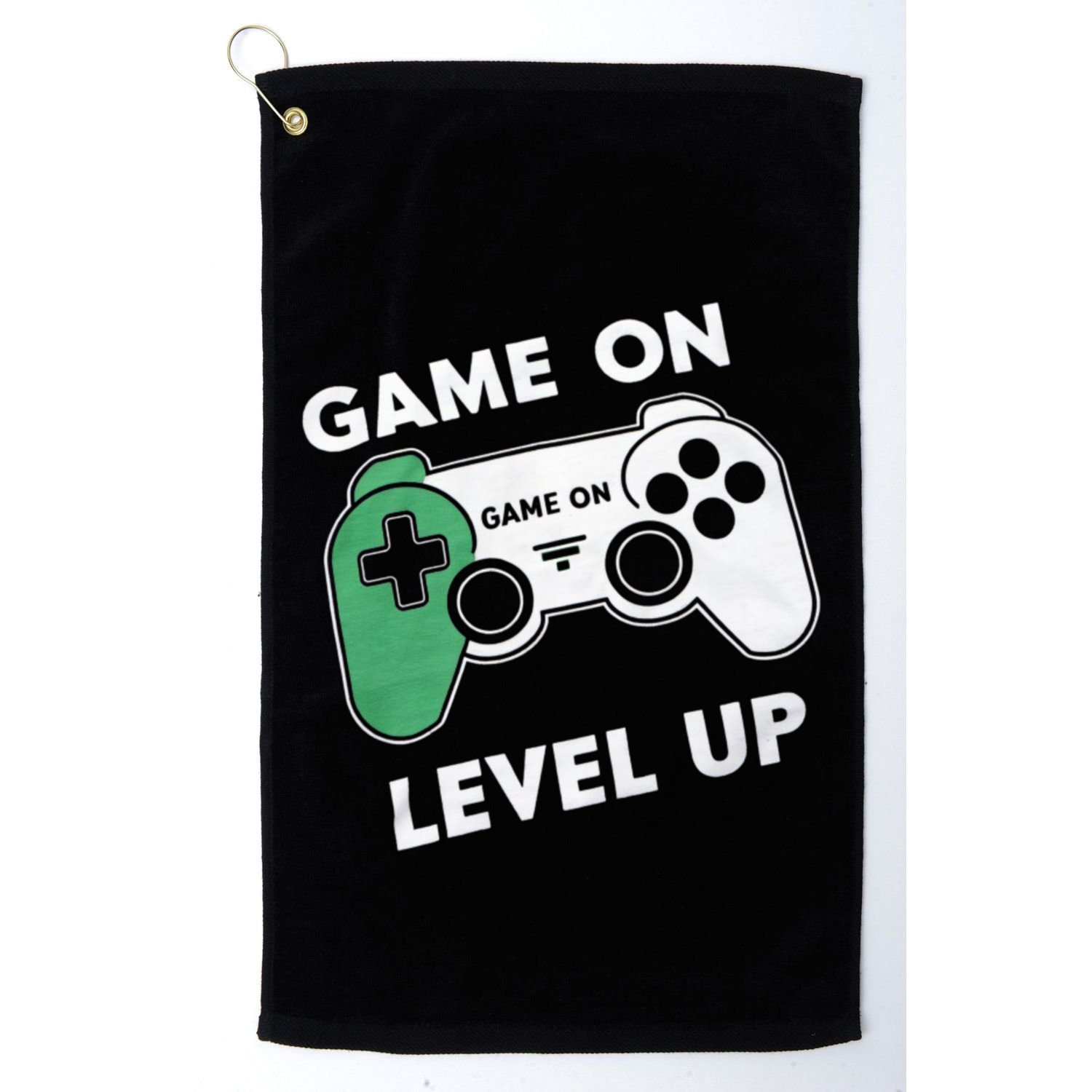 Game On Level Up Video Gamer Gift Golf Towel