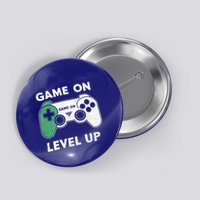 Game On Level Up Video Gamer Gift Button