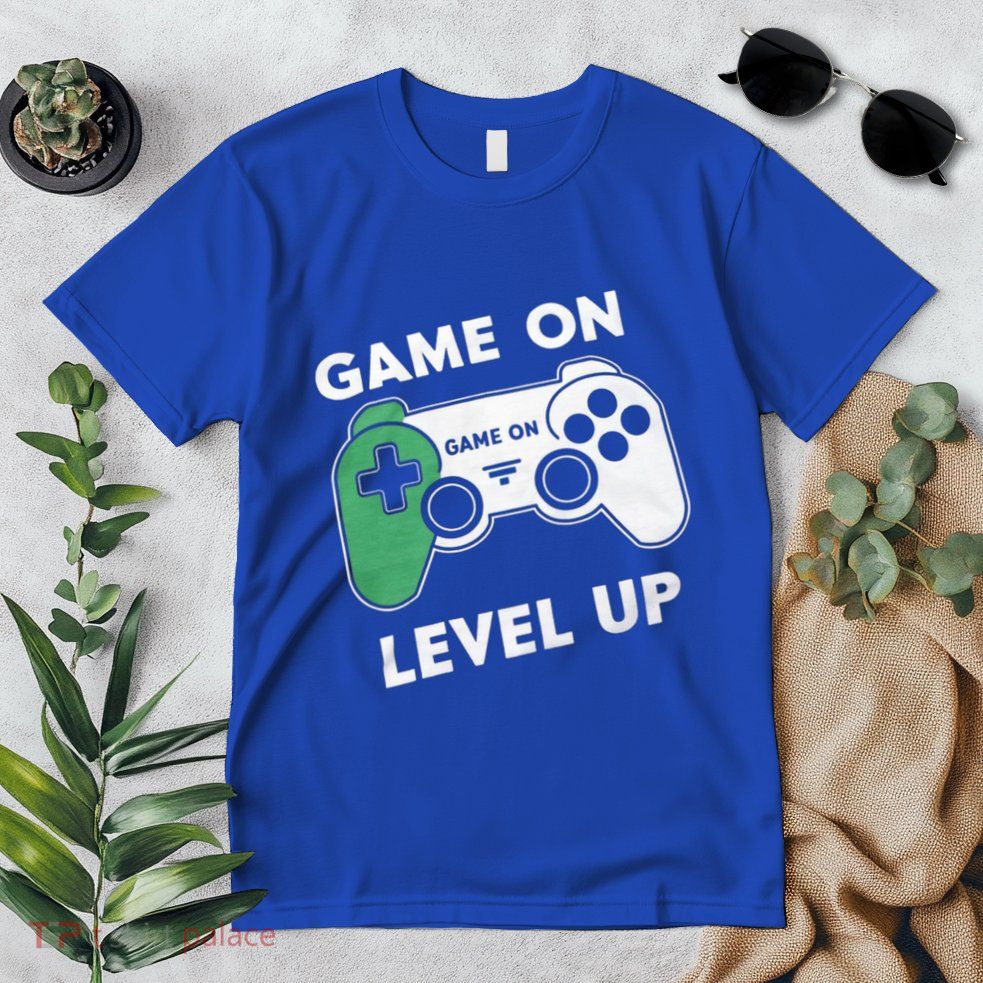 Game On Level Up Video Gamer Gift Premium T-Shirt