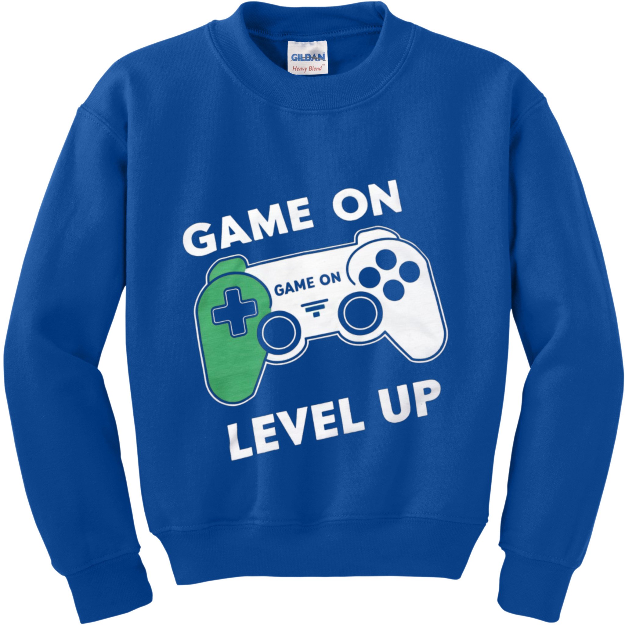 Game On Level Up Video Gamer Gift Kids Sweatshirt