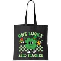 Groovy One Lucky Sped Teacher Shamrock PatrickS Day Bag