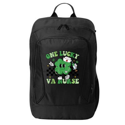 Groovy One Lucky Va Nurse Shamrock St PatrickS Day City Backpack