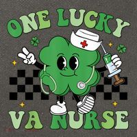 Groovy One Lucky Va Nurse Shamrock St PatrickS Day Cotton Canvas Backpack