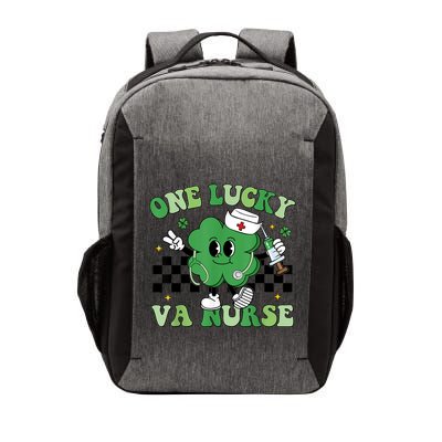 Groovy One Lucky Va Nurse Shamrock St PatrickS Day Vector Backpack