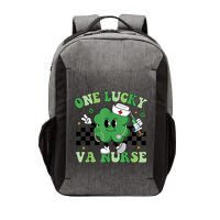 Groovy One Lucky Va Nurse Shamrock St PatrickS Day Vector Backpack