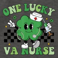 Groovy One Lucky Va Nurse Shamrock St PatrickS Day Vector Backpack