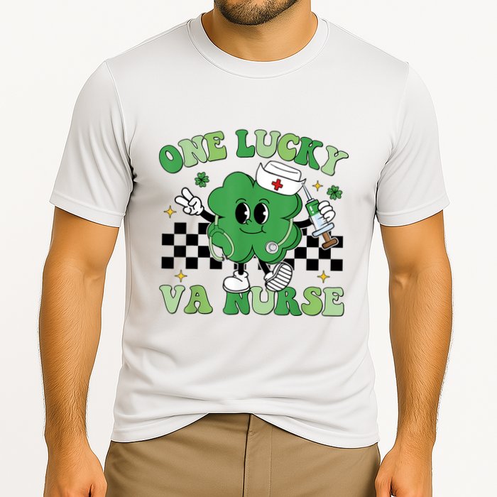 Groovy One Lucky Va Nurse Shamrock St PatrickS Day Performance Shirt