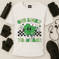 Groovy One Lucky Va Nurse Shamrock St PatrickS Day Performance Shirt