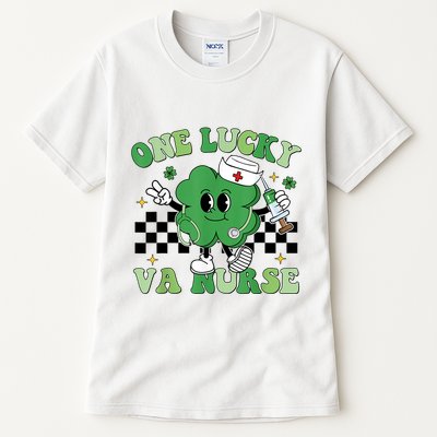 Groovy One Lucky Va Nurse Shamrock St PatrickS Day Tall T-Shirt