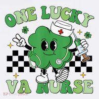 Groovy One Lucky Va Nurse Shamrock St PatrickS Day Tall T-Shirt