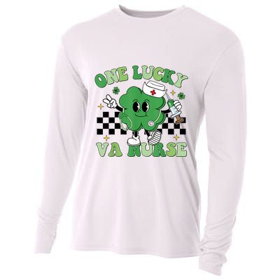 Groovy One Lucky Va Nurse Shamrock St PatrickS Day Cooling Performance Long Sleeve Crew