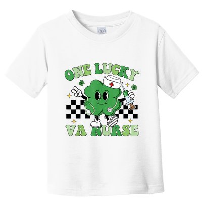Groovy One Lucky Va Nurse Shamrock St PatrickS Day Toddler T-Shirt