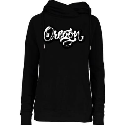 Graffiti Oregon Logo Womens Funnel Neck Pullover Hood