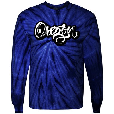 Graffiti Oregon Logo Tie-Dye Long Sleeve Shirt