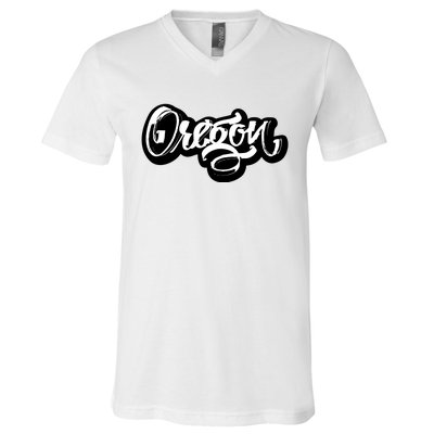 Graffiti Oregon Logo V-Neck T-Shirt