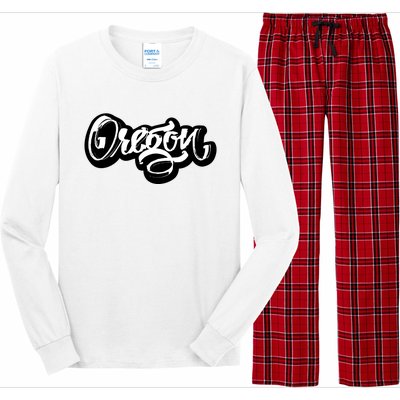 Graffiti Oregon Logo Long Sleeve Pajama Set