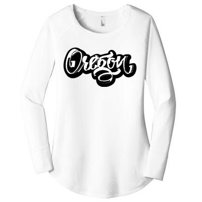 Graffiti Oregon Logo Women's Perfect Tri Tunic Long Sleeve Shirt