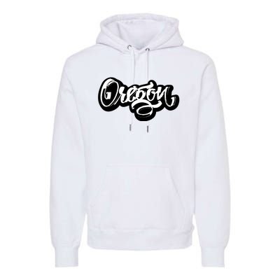 Graffiti Oregon Logo Premium Hoodie