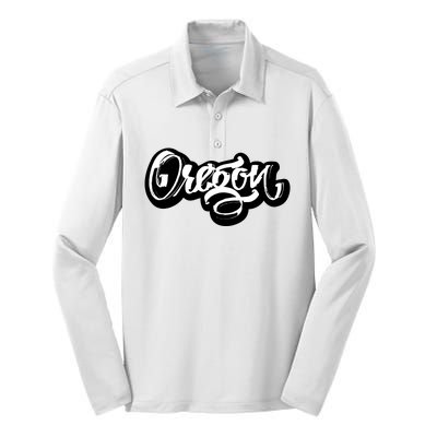 Graffiti Oregon Logo Silk Touch Performance Long Sleeve Polo