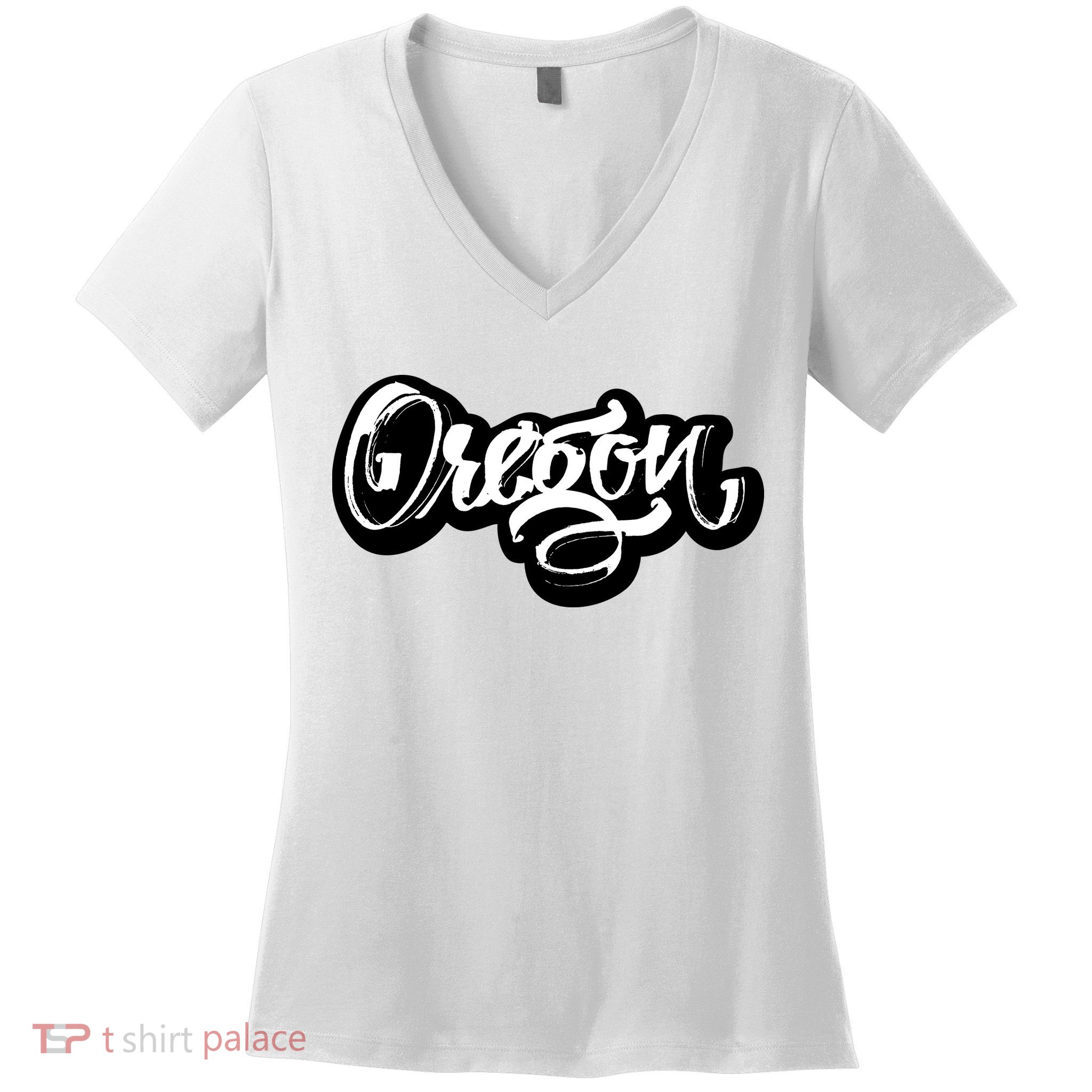Graffiti Oregon Logo Women's V-Neck T-Shirt