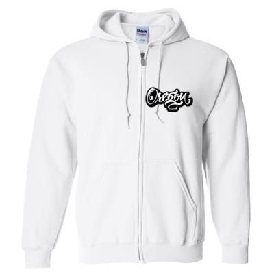 Graffiti Oregon Logo Full Zip Hoodie