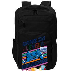 Game On Level 6 Unlocked 6Th Grader Back To School Gamer Gift Impact Tech Backpack