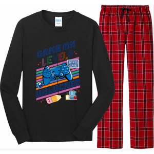 Game On Level 6 Unlocked 6Th Grader Back To School Gamer Gift Long Sleeve Pajama Set