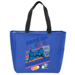 Game On Level 6 Unlocked 6Th Grader Back To School Gamer Gift Zip Tote Bag