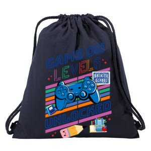 Game On Level 6 Unlocked 6Th Grader Back To School Gamer Gift Drawstring Bag