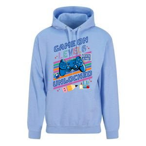 Game On Level 6 Unlocked 6Th Grader Back To School Gamer Gift Unisex Surf Hoodie