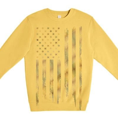 Gold American Flag Limited Addition  Premium Crewneck Sweatshirt